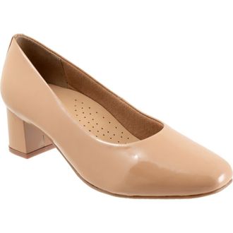 Trotters Daria Block Heel Pump in Beige Patent at Nordstrom Rack, Size 10.5