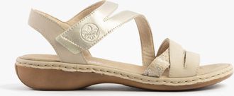Rieker 65965-60 Womens Sandals Beige Combination Leather - Size UK 7.5