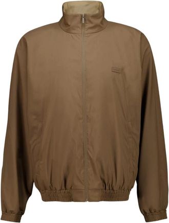 Ferragamo Omkeerbaar Blouson Jack - Heren - Zomerjassen - Bruin - XL - Wol - Jassen