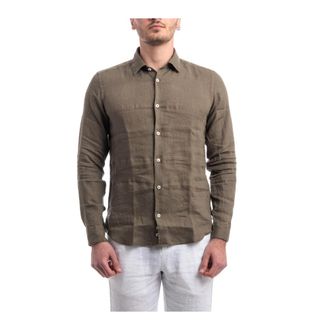 Altea Linnen overhemd voor heren - Heren - Casual Overhemden - Groen - 2XL - Linnen - Overhemden