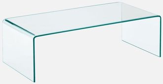 Sweeek Mesa De Centro Rectangular De Cristal Templado