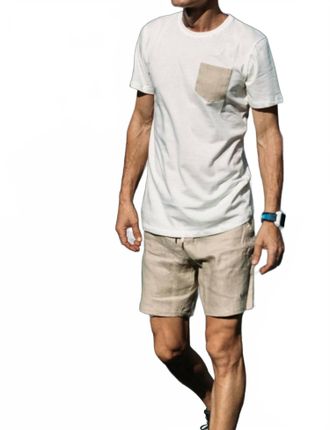 Palmacea Front Pocket Top In White