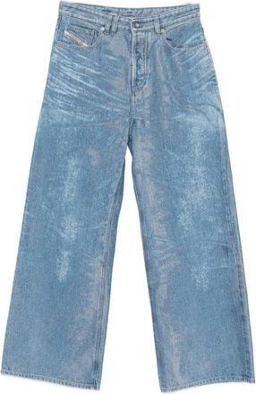 Diesel Wide Jeans - Dames - Loose Fit Jeans - Blauw - W29 - Katoen - Jeans