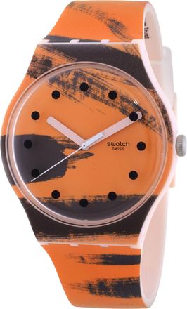 Swatch Barns-Grahams Orange And Red On Pink Quartz Watch SUOZ362