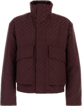 Gucci Maroon Mock Collar Jacket