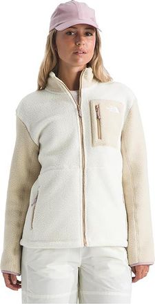 The North Face Yumiori Full Zip Womens Coat White Dune/Desert Stone/Metal Pink : 2XL, Fleece/Polyester