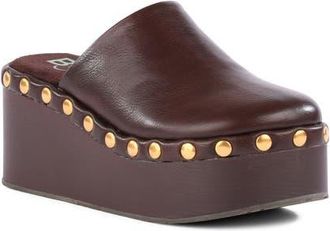 BC Footwear Just This Once Faux Leather Clog in Chocolate at Nordstrom, Size 11