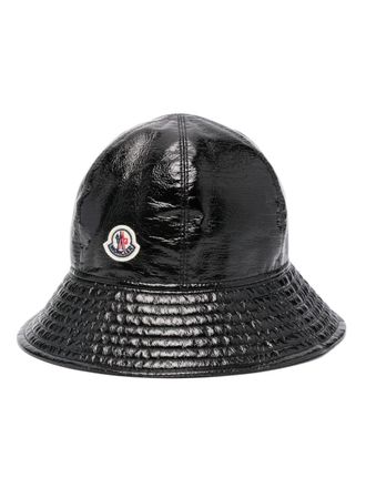 Moncler Cappello bucket con applicazione - Nero