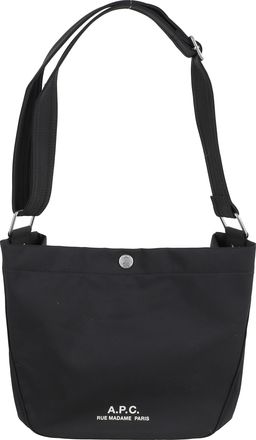 A.P.C. Black Besace Journal Snap Shoulder Bag