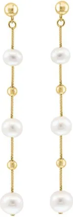 Effy Gold over 925 Sterling Silver Fresh Water Pearl Drop Earrings at Nordstrom