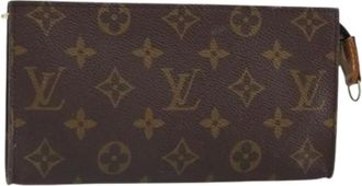 Louis Vuitton Pre-owned Clutches, female, Brown, Size: ONE SIZE Pre-owned Canvas Clutch