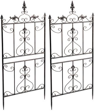 Clp Set De 2 Celos&iacute;as Myrte Espaldera Decorativa De Metal Para Plantas Trepadoras Bronce