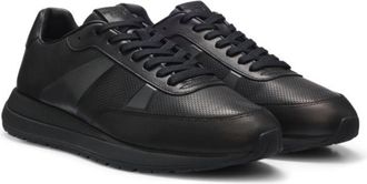 BOSS Porsche x leather sneakers with perforated details