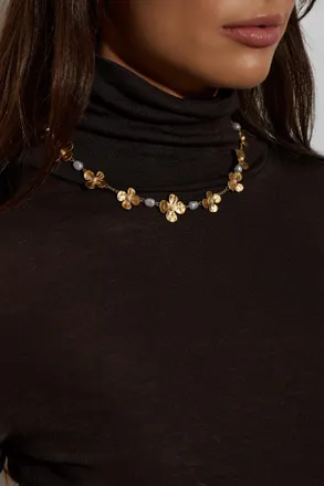 Cult Gaia Lucky Necklace, Womens, Gold