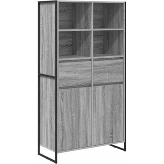 vidaXL Vitrina Con Caj&oacute;n 2 Pcs Gris Sonoma 81 X 36 X 150.5 Cm Vidaxl