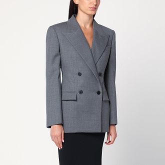 Givenchy Grey double-breasted wool jacket