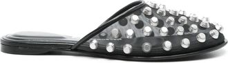 Alexander Wang Rhodes Platte Slippers - Dames - Slip ons - Zwart - 36 EU - Schoenen