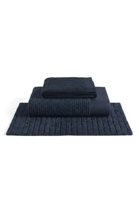 Zone Denmark Classic 5-Piece Cotton Towel Set in Dark Blue at Nordstrom