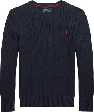Ralph Lauren Sweaters Blauw - Heren - Ronde hals truien - Blauw - S - Katoen - Truien & Vesten