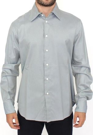 Ermanno Scervino Casual Button-Up Overhemd - Heren - Casual Overhemden - Grijs - L - Katoen - Overhemden