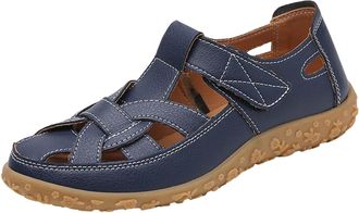 Generic Sandals Womens Summer Fashionable Hollow Out Closed Strap Sandals Comfortable Lightweight Barefoot Shoes Orthopaedic Flat Sandals Roman Sandals Extra 