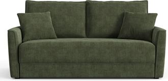 Sia Home Sof&aacute; cama de tejido tramado tacto suave verde caqui