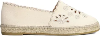 MC2 Saint Barth Morin Espadrillas with Floral Cut-Out Embroidery