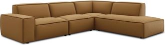 Castlery Customized Brown Performance Right-Facing Chaise Sectional Sofa | Jonathan by Castlery, Brown, Low-to-the-Ground Silhouette, Living Room