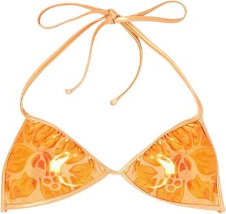 Diesel x Karol G Top bikini a fiori Kate - Arancione