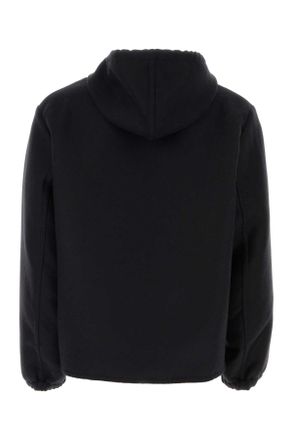 Givenchy Mens Black Wool Blend Sweatshirt Blackgrey Exterior: Silk Felpe