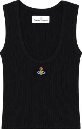 Vivienne Westwood Sleeveless Ribbed Viscose Tank Top