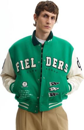 H&M Motif-detail Baseball Jacket in Green/rookie Of The Year at Nordstrom, Size Xx-Large