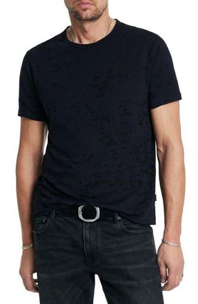 John Varvatos Eden Burnout Organic Cotton Blend T-Shirt in Ink Blue at Nordstrom, Size X-Small