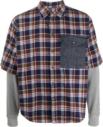 Dsquared2 Shirt Doppia Manica - Heren - Casual Overhemden - Veelkleurig - S - Overhemden