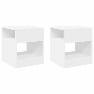 vidaXL Mesa Auxiliar 2 Pcs 40,5 X 40 X 45 Cm Madera De Ingenier&iacute;a Vidaxl