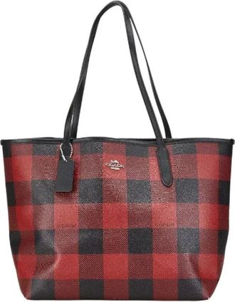 Coach Pre-owned Tote Bags, female, Black, Size: ONE SIZE Pre-owned Leather shoulder-bags