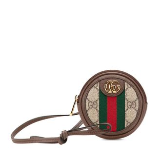 Gucci Pre-owned Gucci Mini GG Supreme Ophidia Round Neck Pouch Ladies 625552 534563