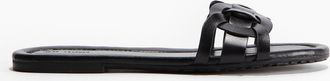 H&M Sandalen aus Leder - Schwarz