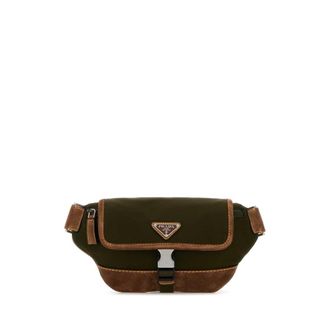 Prada Two-Tone Re-Nylon And Suede Belt Bag