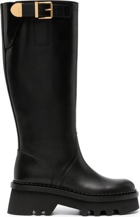 Chlo&eacute; Owena knee-high leather boots - women - Leather - 37 - Black