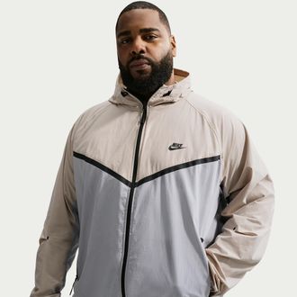 Nike Mens Tech Dri-FIT Woven Full-Zip Windrunner Jacket in Grey | IU6965-012