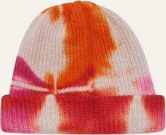 The Elder Statesman Rorschach Tie-Dye Cashmere Beaie
