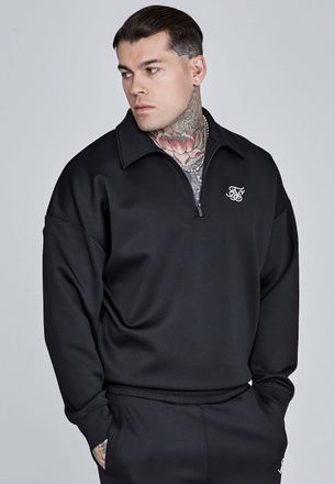 Siksilk Sweatshirt SIKSILK Siksilk Sweatshirt Essentials Zip Sweater, Herren, Gr. XL, schwarz, Obermaterial: 91% Polyester PES. 9% Elasthan EL., Sweatshirts S