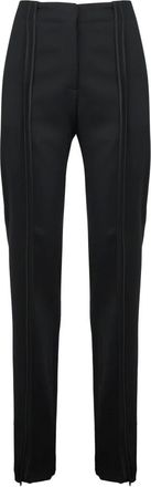 The Attico Dames, Broeken, Zwart, Maat: XS Leer