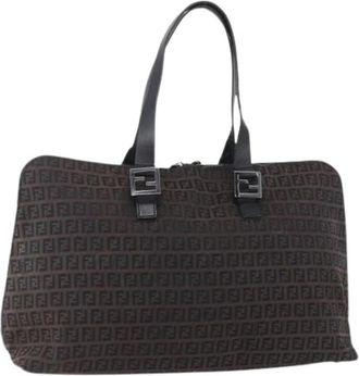 Fendi Pre-owned Vintage Canvas Tote Bag - Dames - Vintage Shopper - Bruin - ONE Size - Vintage