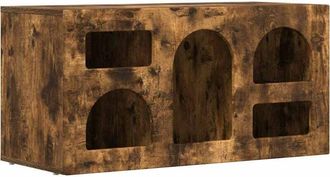 vidaXL TV Cabinet Smoked Oak 80 x 35 x 40 cm Engineered Wood vidaXL