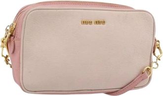 Miu Miu Pre-owned Shoulder Bag - Dames - Vintage Schoudertas - Roze - ONE Size - Leer - Vintage