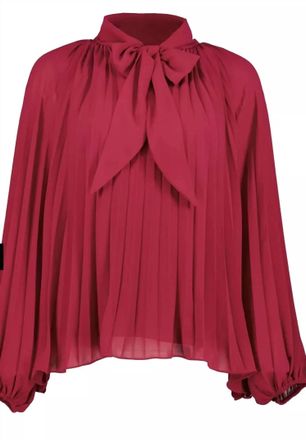 Bishop + Young Women Isabella Pleat Detail Top In Pink
