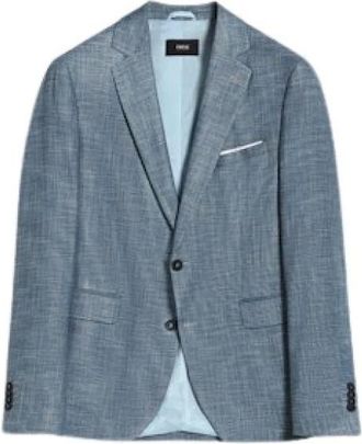 Cinque Cinque, Heren, Jassen, Blauw, Maat: L Leer