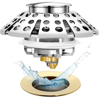 OEM Tap&oacute;n De Desag&uuml;e Emergente Para Ba&ntilde;era Con Filtro Para Cabello, Apto Para Ducha Y Ba&ntilde;era, Antiatascos Y Con Sellado Perfecto - Crezuo